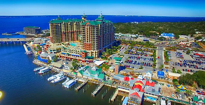Aerial view of Destin, Florida.