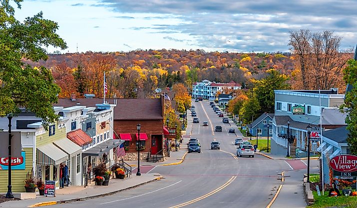 Street view in Sister Bay, Wisconsin, via Nejdet Duzen / Shutterstock.com