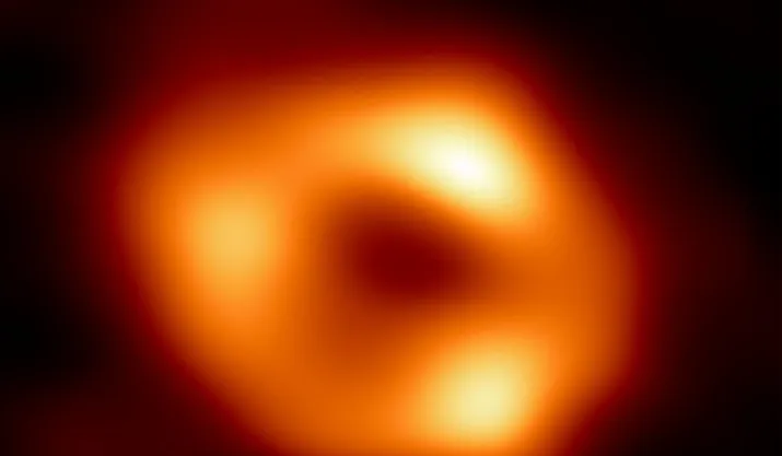 Sagittarius A* imaged by the Event Horizon Telescope in 2017, released in 2022. In Wikipedia. https://en.wikipedia.org/wiki/Sagittarius_A* By EHT Collaboration - https://www.eso.org/public/images/eso2208-eht-mwa/ (image link), CC BY 4.0, https://commons.w