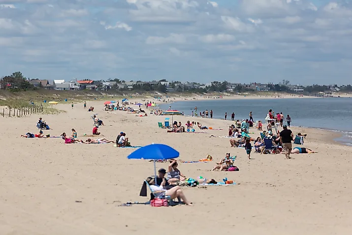 The beach at Lewes, Delaware. Editorial credit: Brian Doty / Shutterstock.com.
