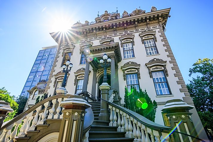 The Leland Stanford Mansion located in downtown Sacramento and is operated by California State Parks.