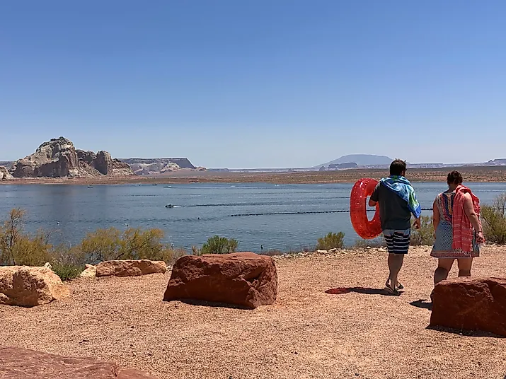 Swimmers at Lake Powell in Arizona. Editorial Credit: Lissandra Melo, Shutterstock.com