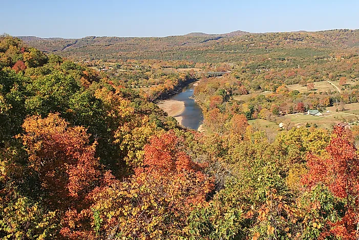 White River running through the Ozark Mountains of Northern Arkansas.