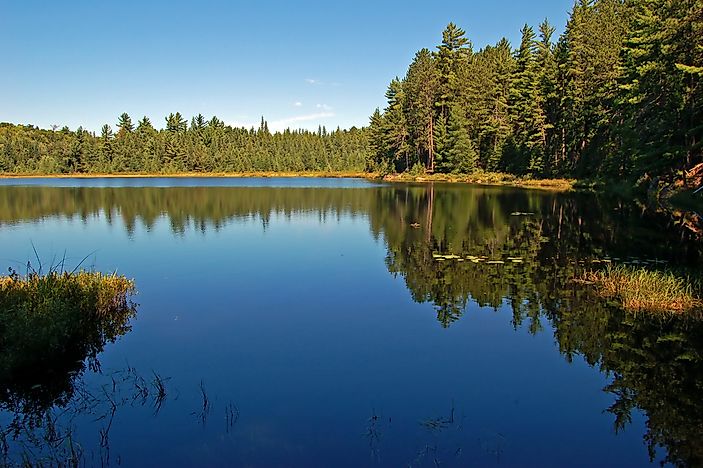 A small lake in Algonquin Park. A small lake in Algonquin Park.