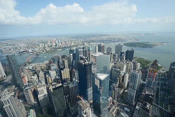 Even on a cloudy day, the views from One World Trade Center are impressive. Even on a cloudy day, the views from One World Trade Center are impressive.