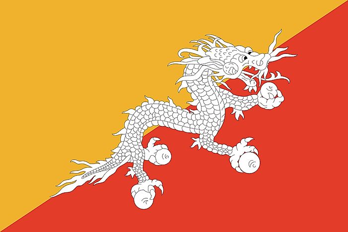 What Does The Flag Of Bhutan Look Like?