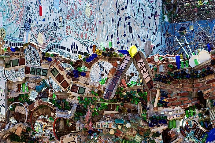 The eclectic appearance of Magic Gardens. The eclectic appearance of Magic Gardens.