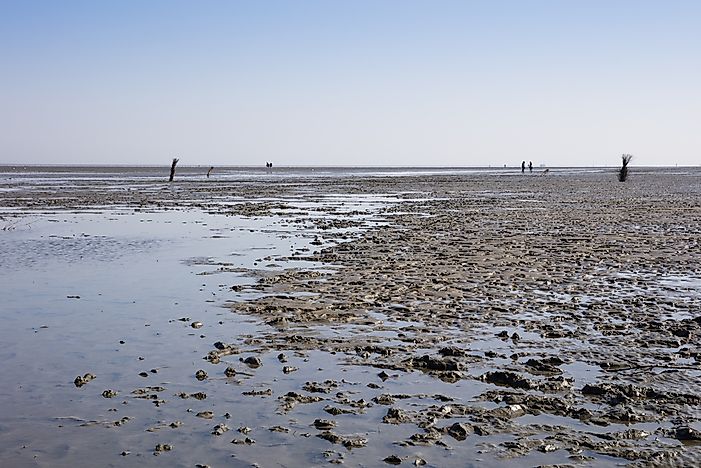 Ebb tide at Lower Saxony Wadden Sea National Park. Ebb tide at Lower Saxony Wadden Sea National Park.