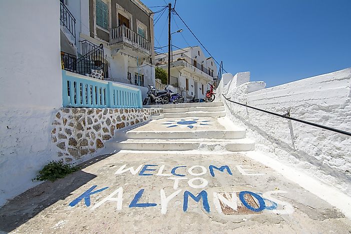 Street view in Kalymnos. Street view in Kalymnos.