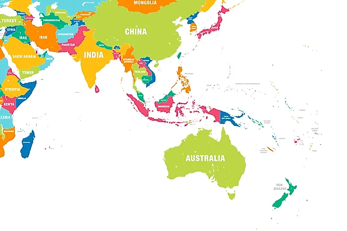 what continent is australia in worldatlas com