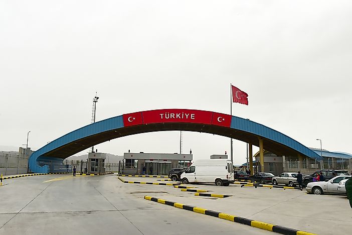 The easternmost point of Turkey is near the Dilucu border gate. Editorial credit: thomas koch / Shutterstock.com