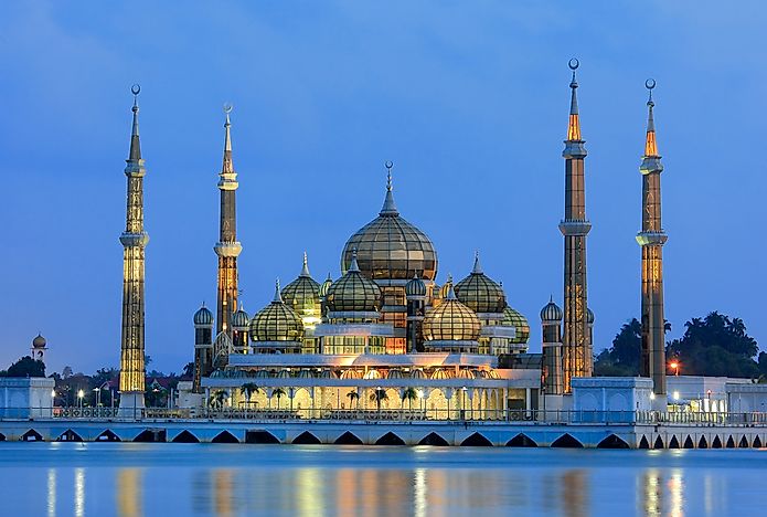 The glass Terengganu Mosque. The glass Terengganu Mosque.