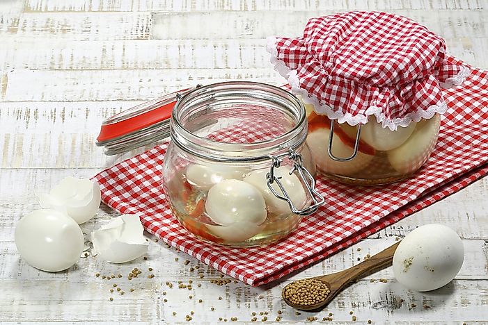 Homemade pickled eggs. Homemade pickled eggs.