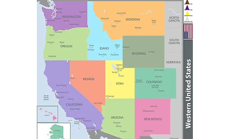 Map Of The Western Region Of The United States