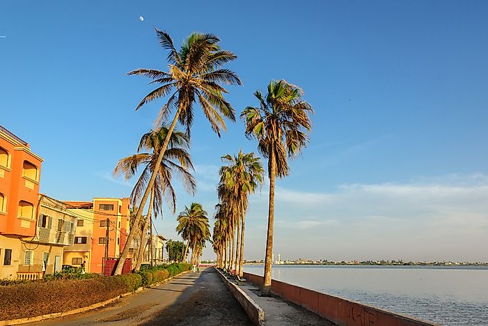 A costal street in Saint-Louis, Senegal. A costal street in Saint-Louis, Senegal.
