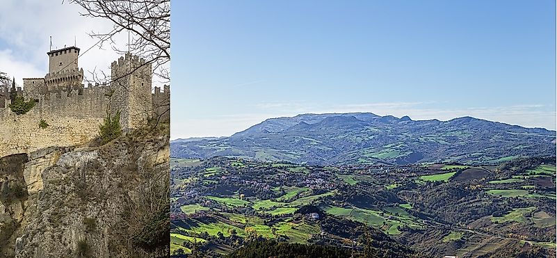 Mount Titano And San Marino Historic City Center