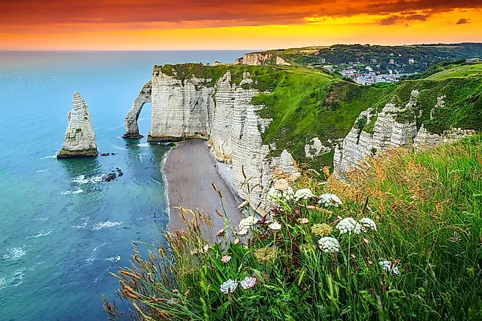 The coastline of Normandy. The coastline of Normandy.