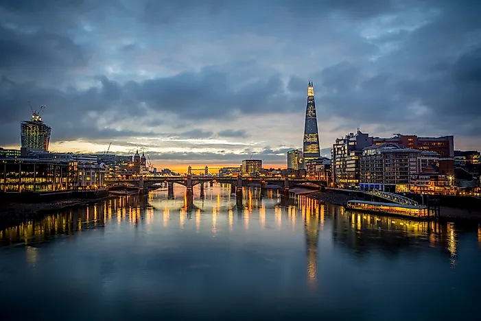 A view of London's skyline. A view of London's skyline.