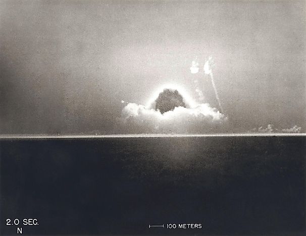 The Trinity Explosion, the world's first atomic detonation.