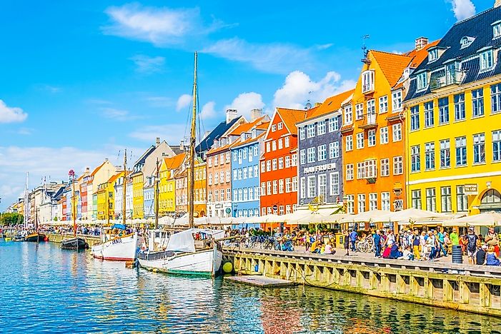 View of the Nyhavn Harbor.