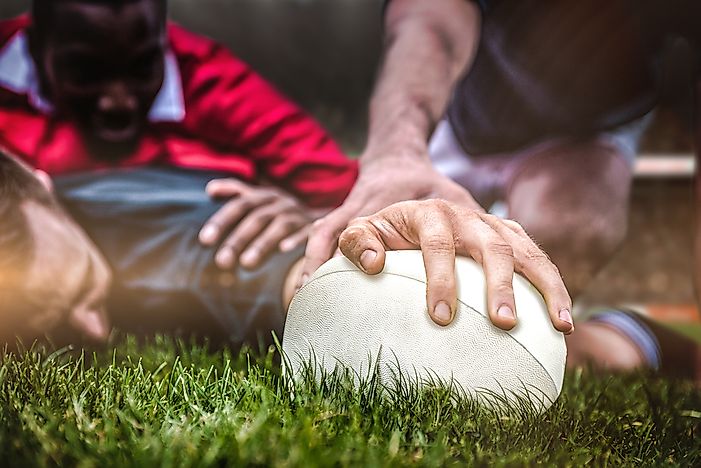 Rugby players. Rugby players.