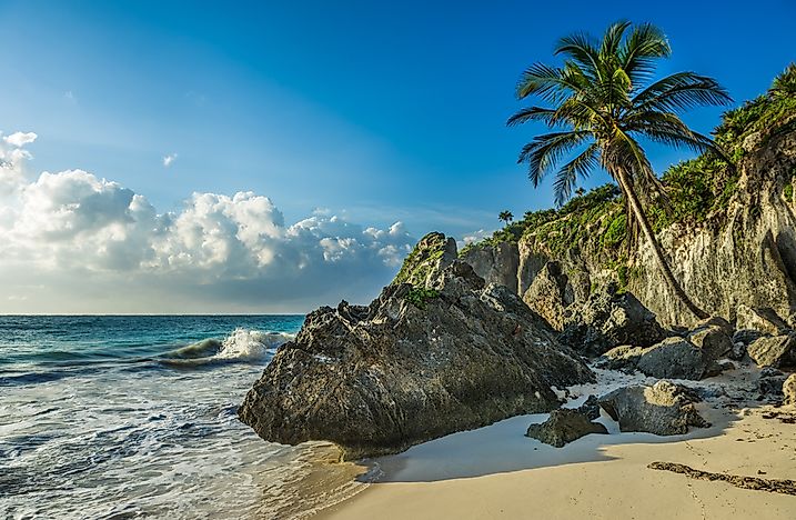 A beach at Tulum, Mexico. A beach at Tulum, Mexico.