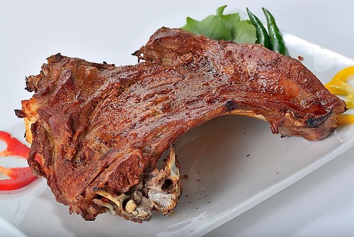 A large piece of Mechoui. A large piece of Mechoui.