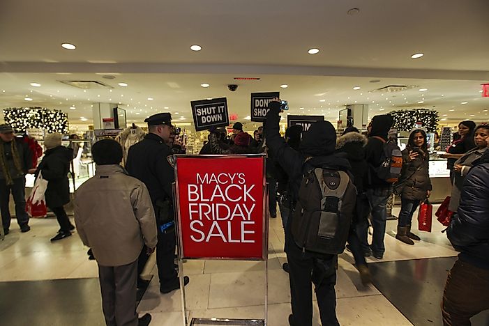 Black Friday Protestors Glue Locks, Prevent Shops From Opening