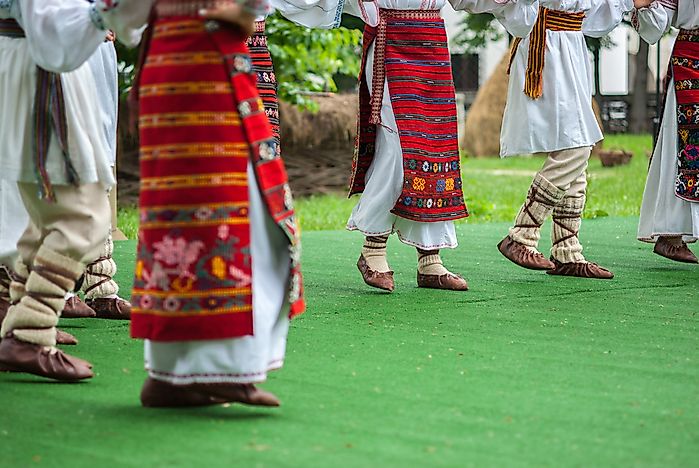 Traditional Romanian dancers. Traditional Romanian dancers.