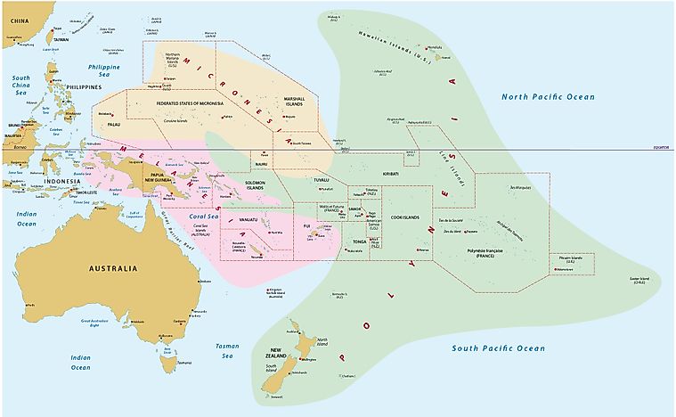 Which Countries And Territories Make Up Melanesia?