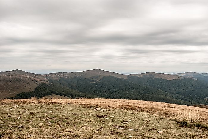 The Bieszczady Mountains in the extreme southeast of Poland.