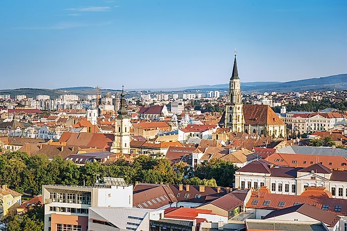 Panorama of Cluj, Romania. Panorama of Cluj, Romania.
