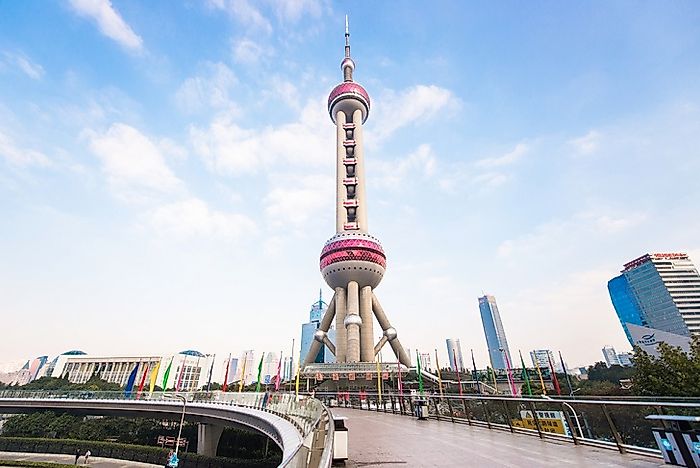 #5 Oriental Pearl Television Tower, China - 1,535 Feet