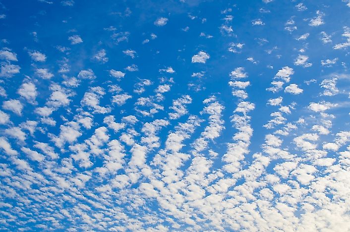 Altocumulus clouds. Altocumulus clouds.