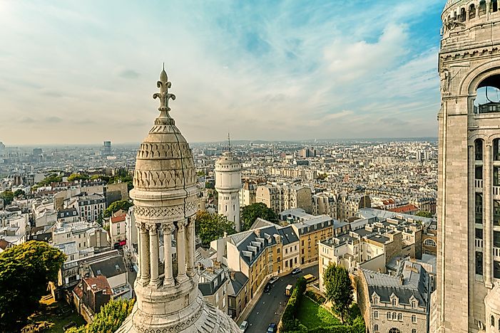 View of Paris from the Sacré-Coeur basilica. View of Paris from the Sacré-Coeur basilica.
