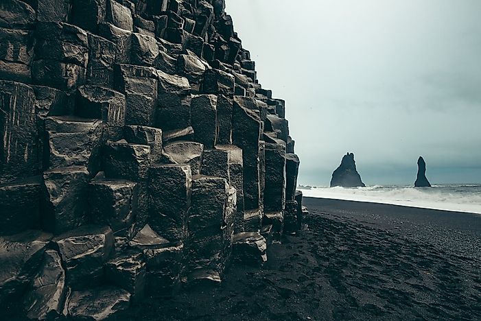 The beach at Vik, Iceland. The beach at Vik, Iceland.