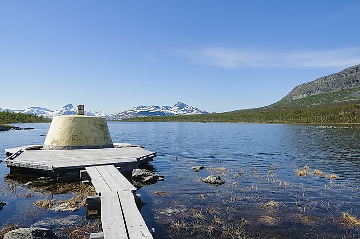 The Three-Country Cairn marking the meeting point of Sweden, Finland, and Norway.