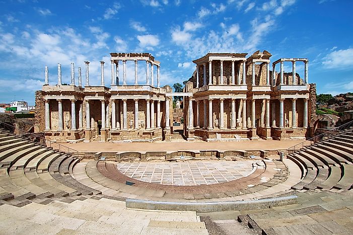 The Roman Theatre, Merida. The Roman Theatre, Merida.