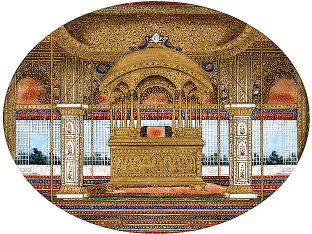 What is the Peacock Throne of the Mughal Empire?