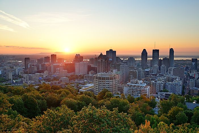 View of downtown Montreal from Mount Royal.