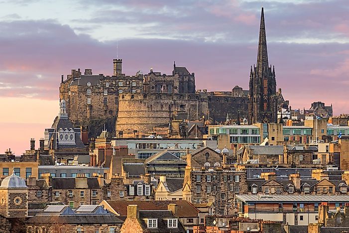 Edinburgh Castle above Edinburgh's Old Town.