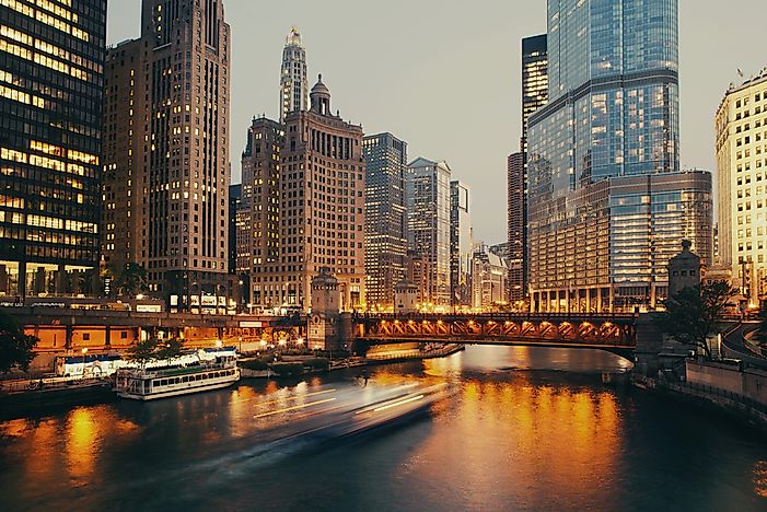 Chicago at dusk. Chicago at dusk.