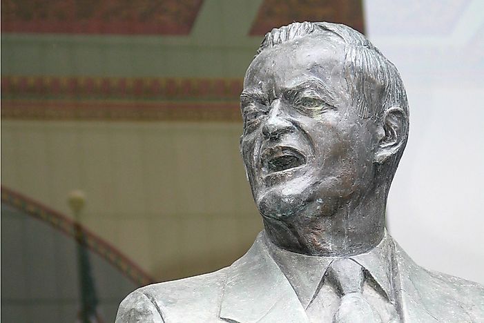 A statue of Herbert Hoover in Minneapolis. A statue of Herbert Hoover in Minneapolis.