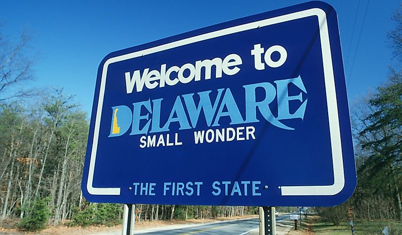 Which States Border Delaware?