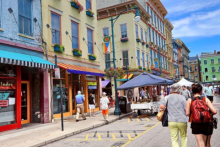 Editorial credit: aceshot1 / Shutterstock.com. Findlay Market in Over-the-Rhine, Cincinnati. Editorial credit: aceshot1 / Shutterstock.com. Findlay Market in Over-the-Rhine, Cincinnati.