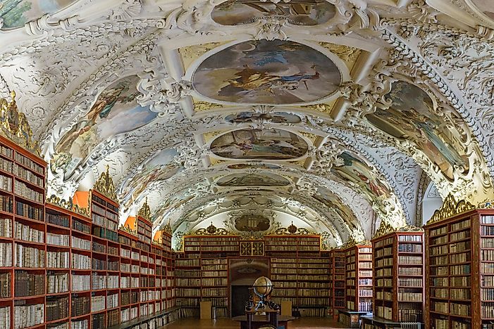 The ceiling of Shrahov Monastery Library. The ceiling of Shrahov Monastery Library.