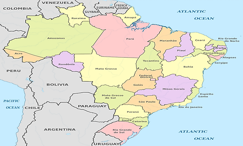 States Of Brazil By Area