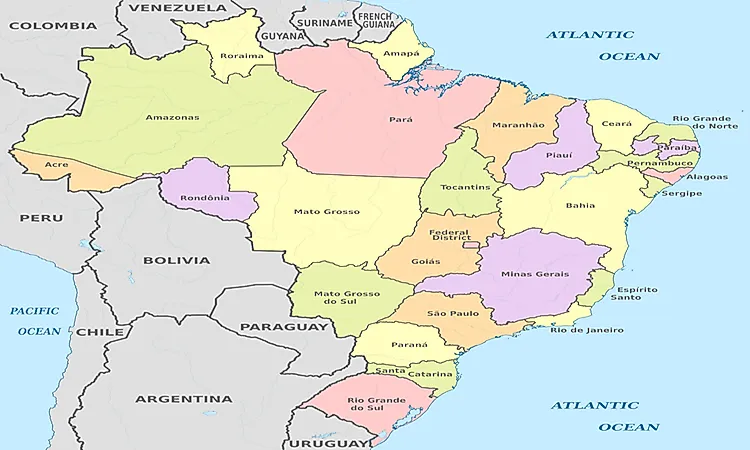 States Of Brazil By Area