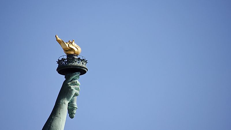 #5 The statue's torch used to be an observation deck.