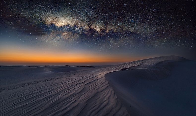 A reversing sand dune in Australia.